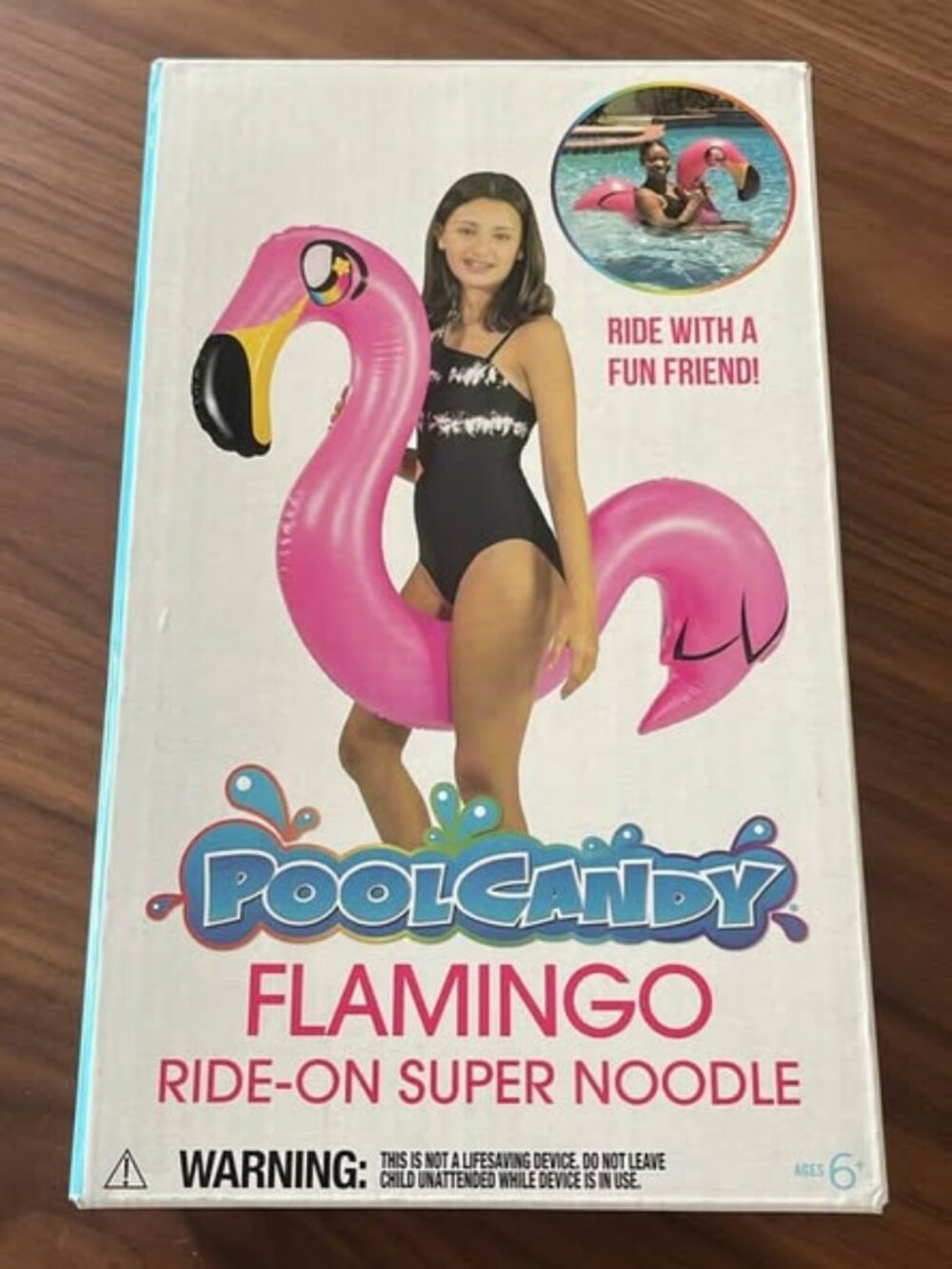 Brand new in sealed box: inflatable flamingo water toy